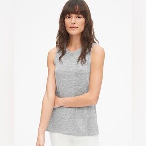 GAP BODY | Light Grey Soft Spun Ribbed Tank Sz XL